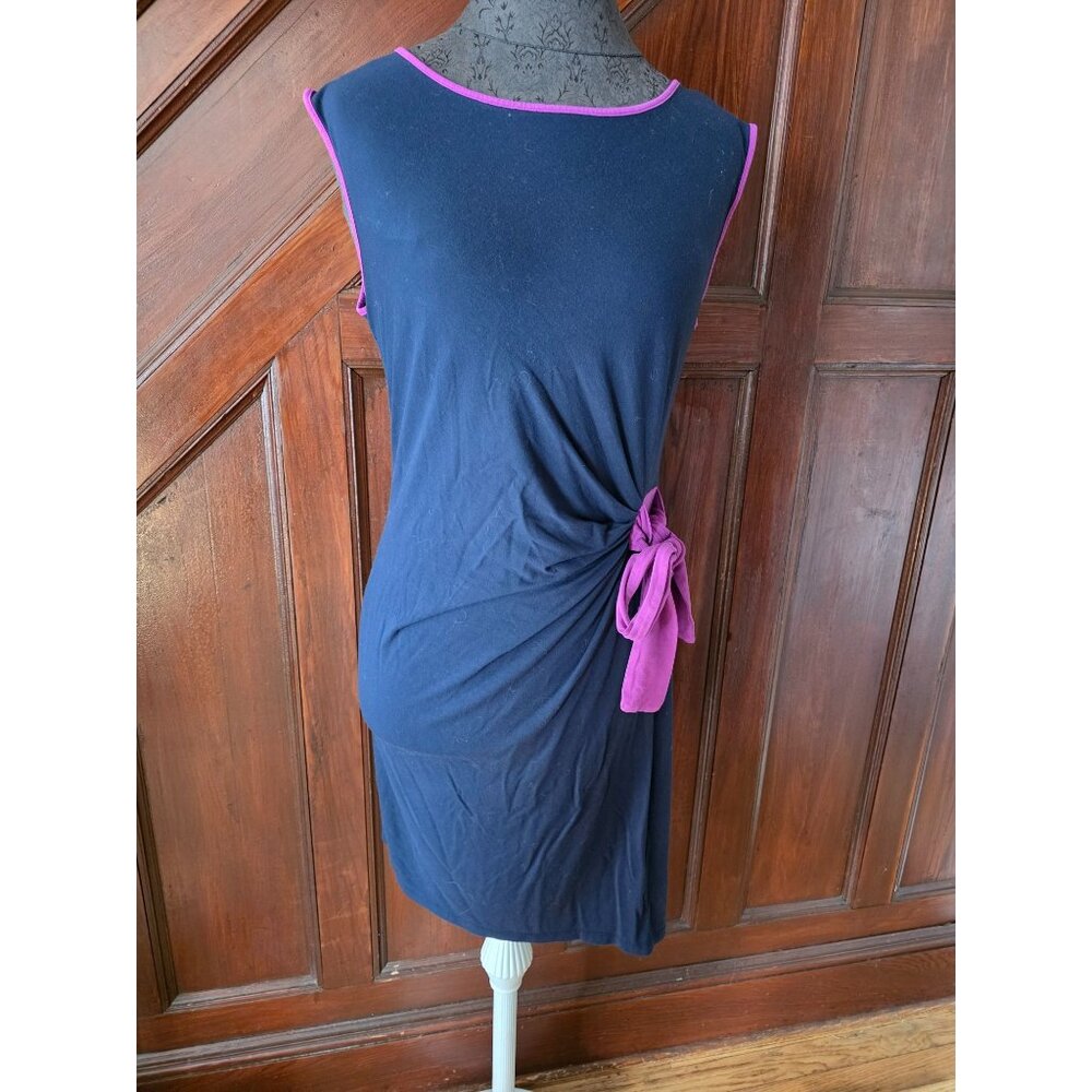 Saint Tropez West Sleeveless Dress With Side Tie M Blue & Purple